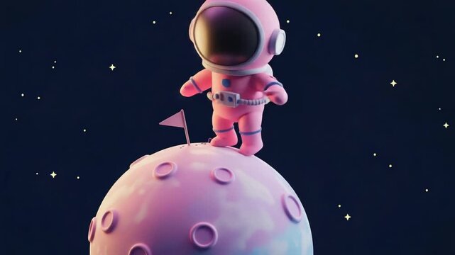 Astronaut on moon surface