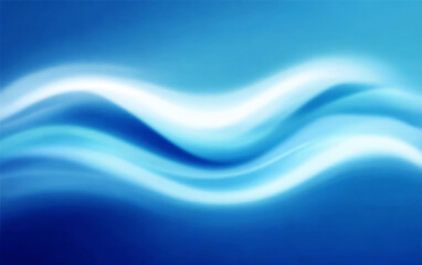 Smooth Blue Waves with Flowing and Curved Lines Design