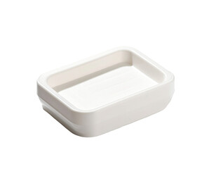 Rectangular white dish, shallow, smooth, simple,  ideal for soap or small items