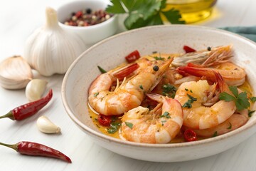 shrimps with lemon and parsley