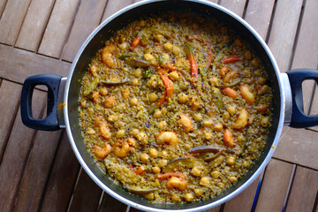 chickpeas cooked ready to eat with fish eggs quinoa or red pepper