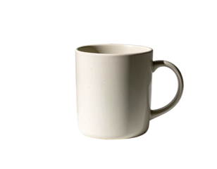 Off-white mug with subtle speckles