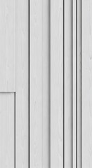 Closeup of Light Gray Panel Door with Trim.