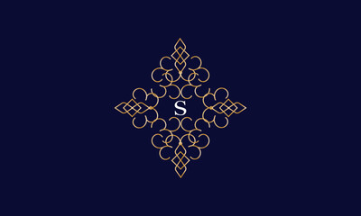 Trendy logo design template with initial S. 