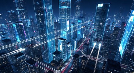 Futuristic Cityscape Technology.