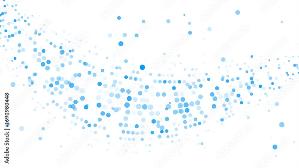 Canvas Prints bright blue minimal dotted waves abstract linear background. geometric concept halftone motion desig