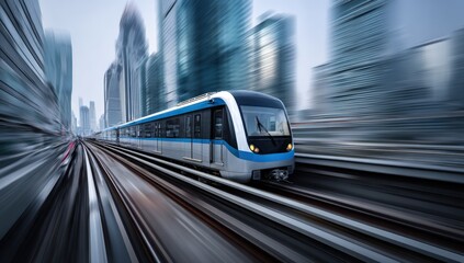 Fototapeta premium Modern city train