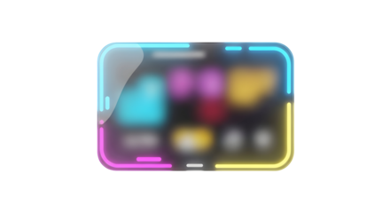 Neon Pixel Art Interface Element