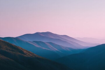 Fototapeta premium Mountain vista at dawn