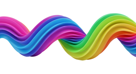 Rainbow Swirls: Abstract Colorful Wave Pattern
