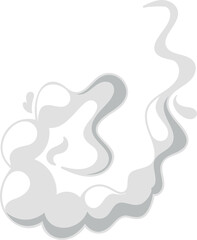 Smoking steam cloud vector illustration