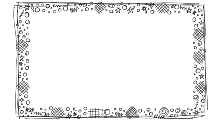 Black Background with Grunge Frame: Textured Border Design Element