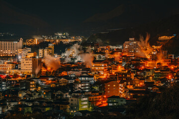 Beppu by Night - Kyushu, Japan