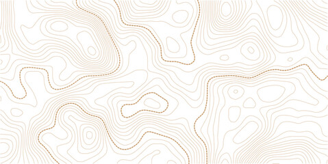 Abstract vector topographic map in brown colors. white background.
