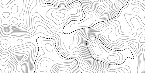 Topographic map background. Geographic line map with elevation assignments. Contour background geographic grid. Vector illustration.