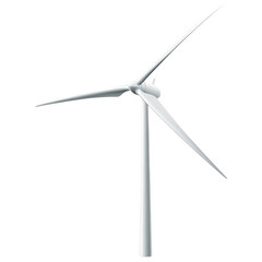 Wind Turbine Against the Sky: A modern wind turbine, captured with precision, stands tall against a vast, cloudless blue sky, symbolizing sustainability and renewable energy sources.