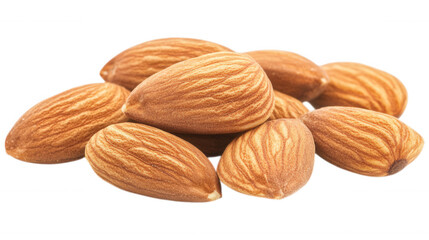 Almond Nut Close-Up: A captivating close-up shot showcasing a cluster of fresh, raw almond, highlighting their natural texture and form in a captivating visual