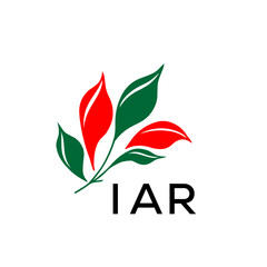 IAR Modern Abstract Leaf Logo Design – Red and Green Nature-Inspired Brand Icon, IAR Later Logo, 

