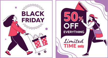 Black friday sale event featuring exciting discounts and shopping promotions for customers seeking great deals