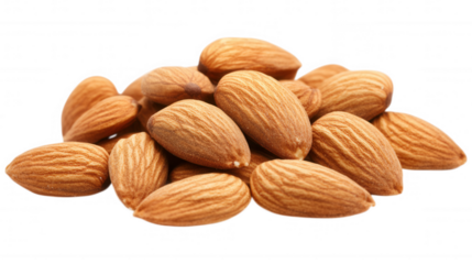Golden Almonds: A close-up of a pile of unpeeled almonds, with rich textures and natural colors, perfect for showcasing the wholesome essence of natural nuts.