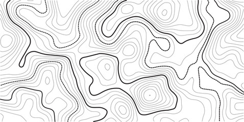 Retro topography map. White geographic contour map. Abstract outline grid.
