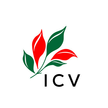 ICV Modern Abstract Leaf Logo Design &ndash; Red and Green Nature-Inspired Brand Icon, ICV Later Logo, 
