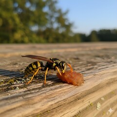 Yellowjacket Wasp on the ground