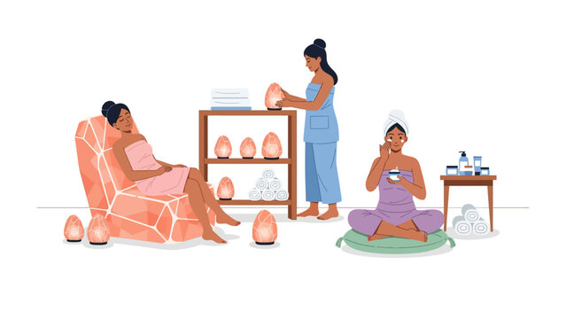 Spa Day: Serene spa experience showcasing wellness and relaxation, a woman enjoys tranquility during beauty treatments. The visual invites viewers to feel calm.