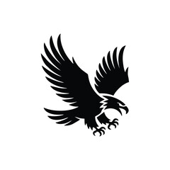 Black and White Eagle Logo: A Symbol of Power, Freedom, and Precision.