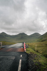 road to the mountain in Faroe Islands