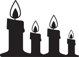 All Saints Day Candle Illustration