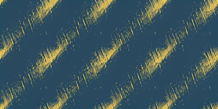 Abstract diagonal pattern of golden sparkles and light streaks on a dark blue background texture
