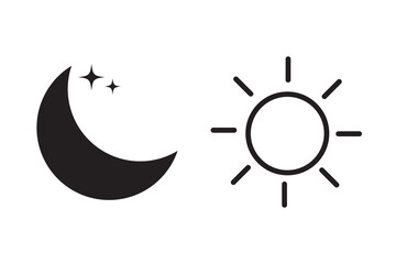 Sun moon icon illustration isolated vector sign symbol