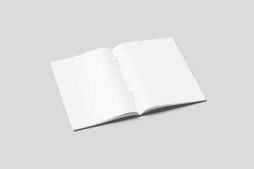 Minimal White Magazine Mockup on Clean Background