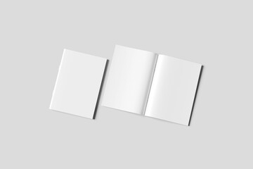 Minimal White Magazine Mockup on Clean Background