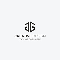 Abstract business logo design with 3D text and a house icon, Logo of a company symbol