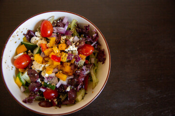 Homemade greek salad