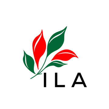Modern Abstract Leaf Logo Design &ndash; Red and Green Nature-Inspired Brand Icon, ILA Later Logo, 
