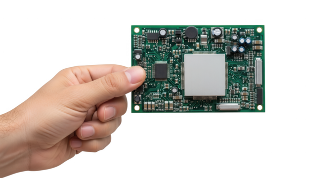 Understanding motherboard components a detailed view of circuit board technology and design elements on transparent background - Powered by Adobe