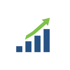 Bar Chart with Upward Arrow Vector Icon