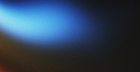 Black blue grainy gradient background with noise texture effect, abstract modern poster header design