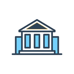 Bank Building Finance Vector Icon