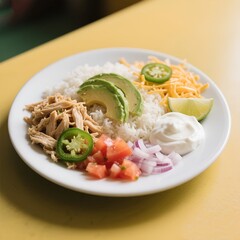 Delicious Chicken and Rice Bowl with Toppings