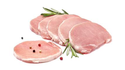 Kotlety schabowe na białym tle