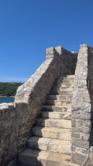 stone steps in an ancient fortress in a Mediterranean city