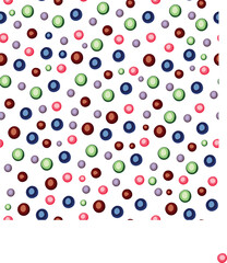 Repeat pattern cute dots, Colorful dots on the White background. Pattern for wrapping paper or fabric design