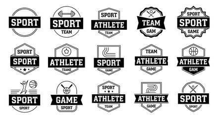 Fototapeta premium Vector art of collection of sport and game emblems and badges