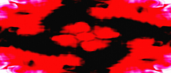 Abstract Red Black Pink Swirling Kaleidoscope Pattern