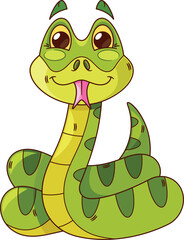 Snake reptile animal character vector illustration