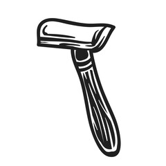 Ornamental Floral Design A classic black and white floral design element featuring elegant, curved leaves and intricate detailing. Perfect for use in decorative borders, logos